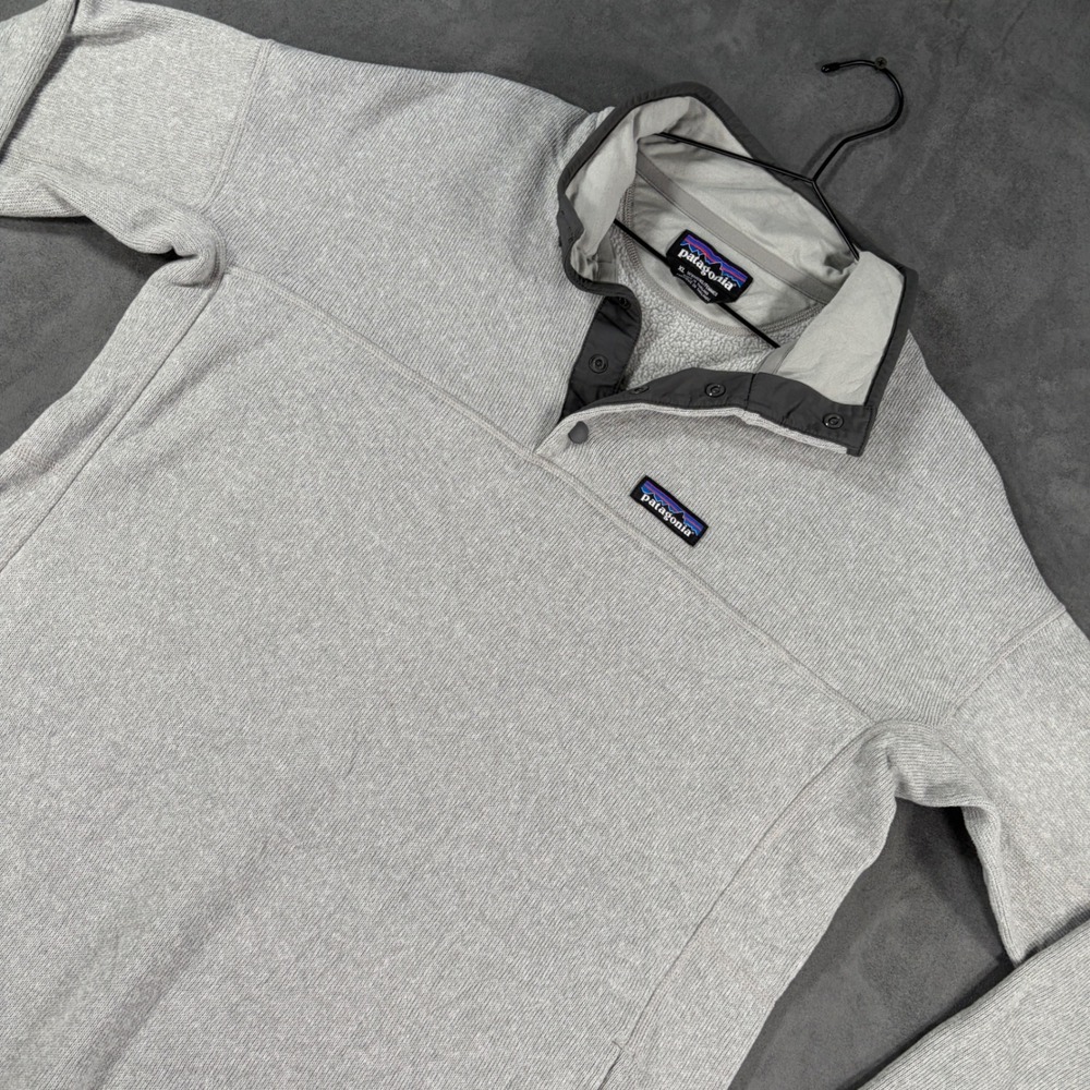 Patagonia Better Sweater 1/4 Snap Fleece Pullover Grey STY26010 Womens XL